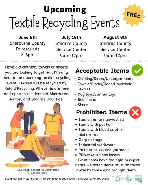 Upcoming Textile Recycling Events
